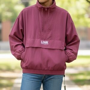 Vintage New Old Stock Maroon Gear for Sports Windbreaker, Link Technologies Inc.